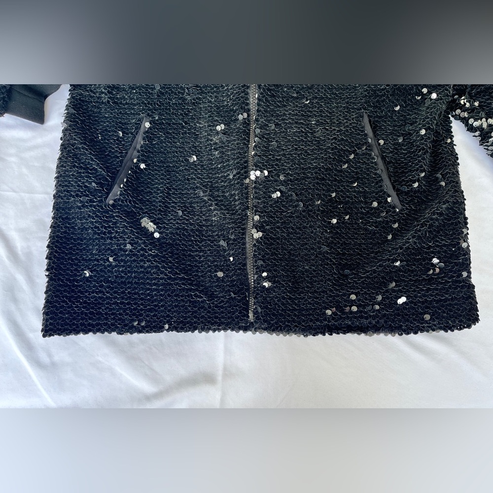 ZARA | Velvet Sequinned Bomber Jacket - Picture 6 of 16